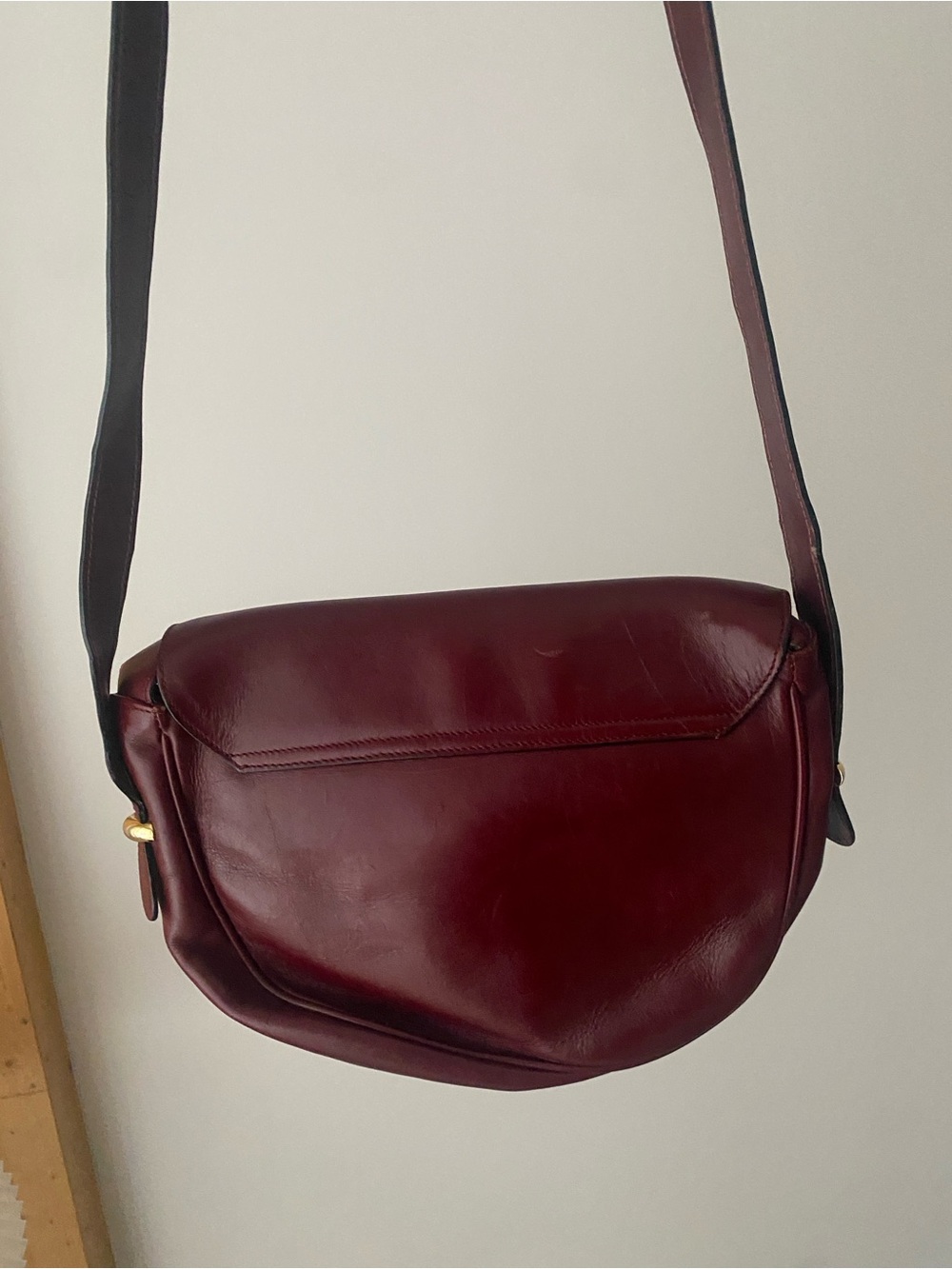 Gucci Burgundy Leather Crossbody Saddle Purse - Picture 8 of 13